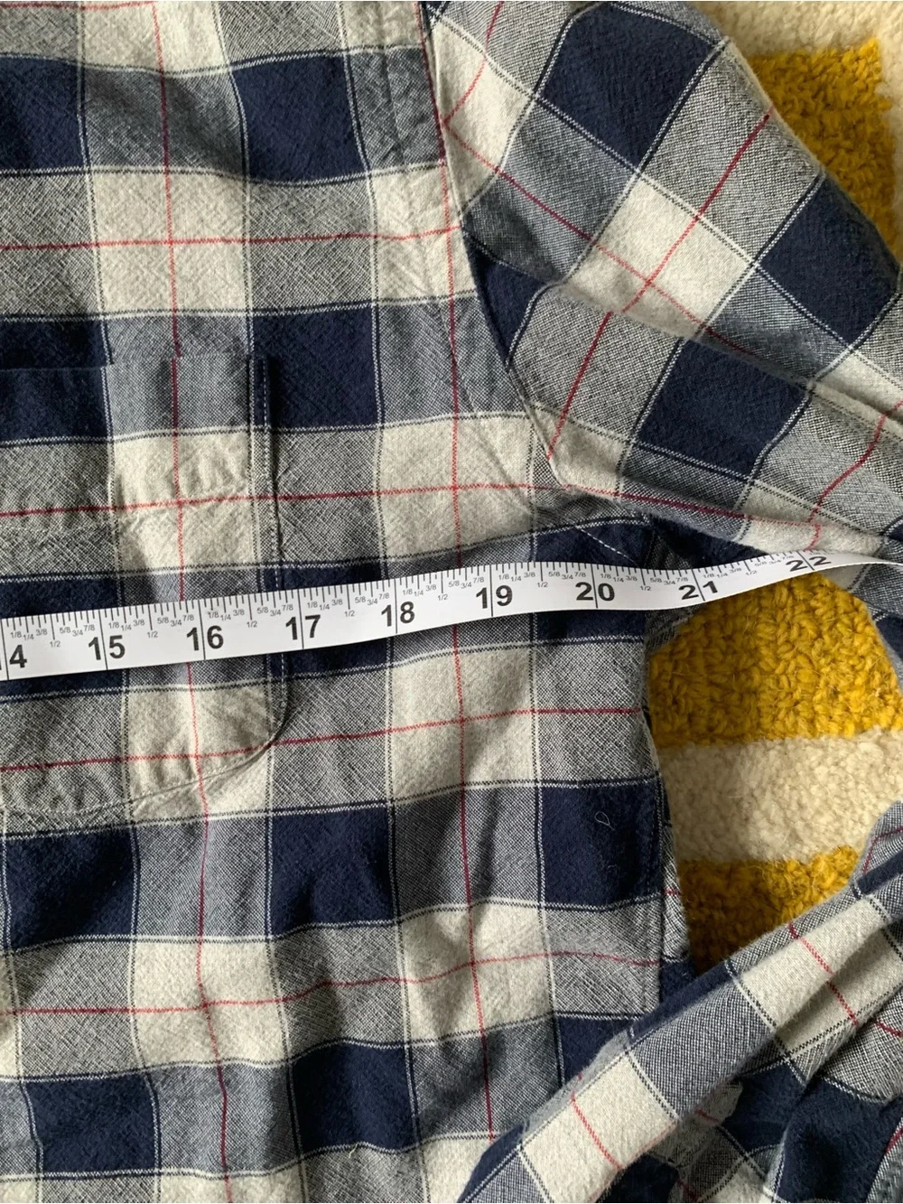 J. Crew Navy and Gray Plaid Button-Down Shirt